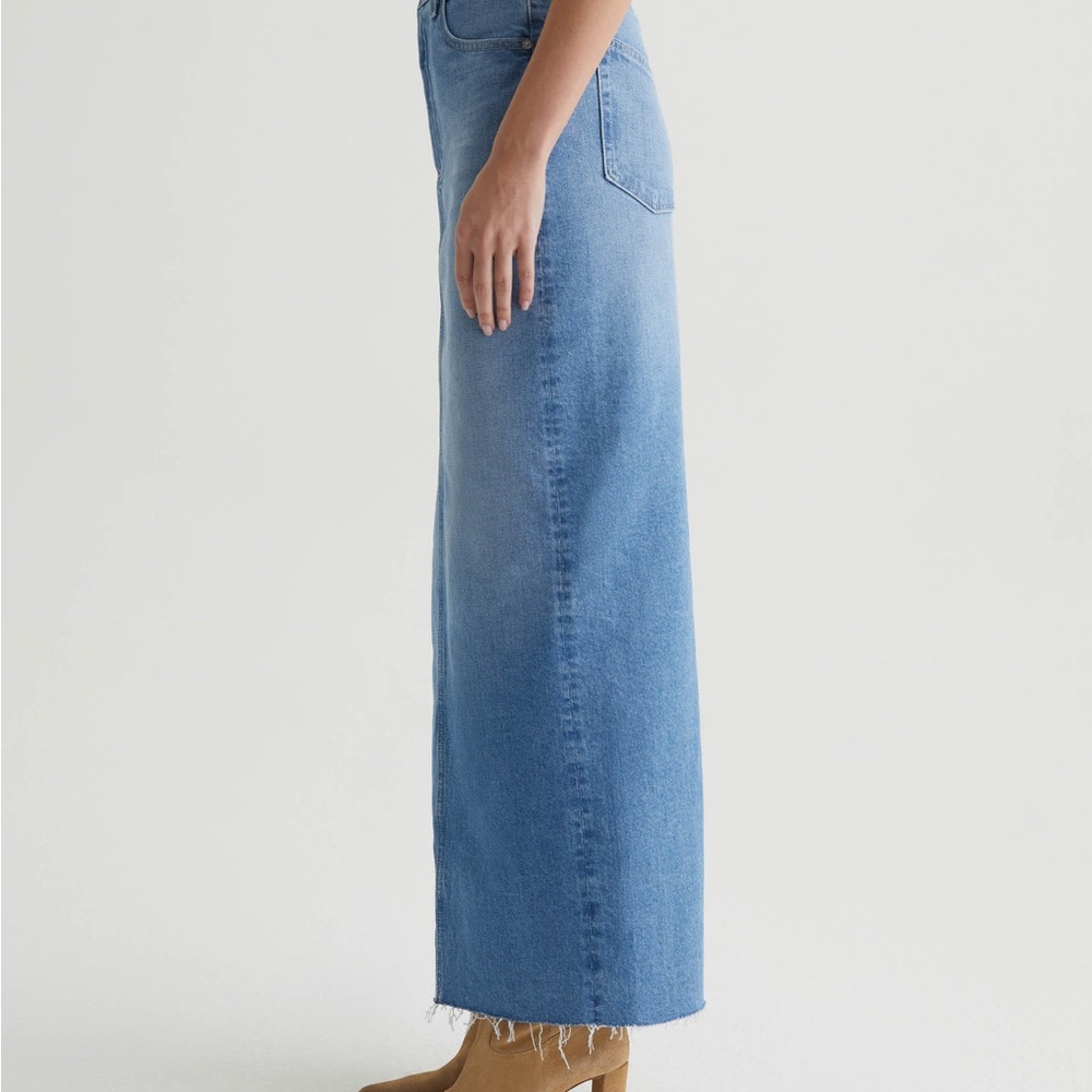 Ag Adriano Goldschmied Blue Maxi Skirt - Picture 3 of 7